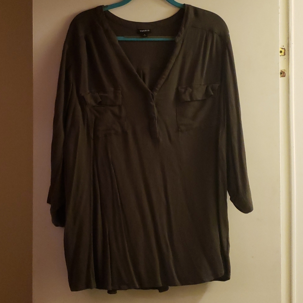 Torrid Olive Green Blouse